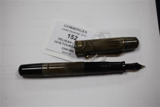 A Pelikan lizard effect 101N fountain pen 4.75in.